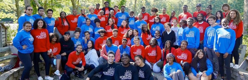 Students in the Transitions program all together posing for the camera